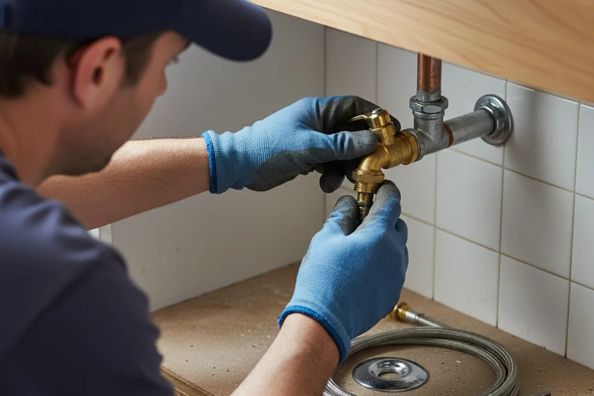 Shutoff valve and fitting work during Repiping in Carlsbad